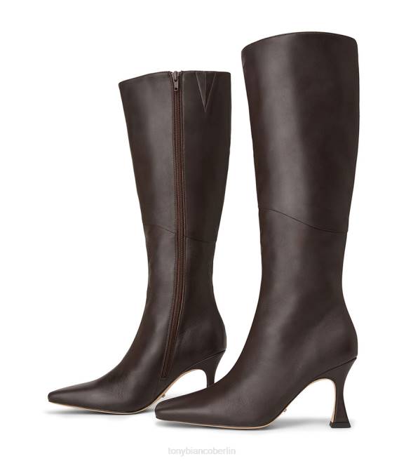 kniehohe Stiefel| de Tony Bianco Frauen Fantasy-Kalbsstiefel Schoko-Nappa 4624406